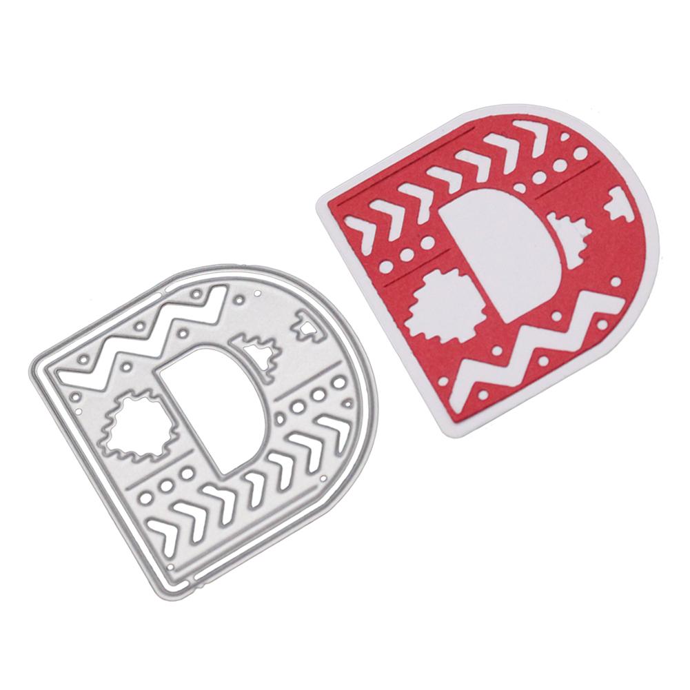 Capital Letter D Frame Metal Silvery Stencil Embossing Cutting Dies For Diy Scrapbooking Paper Album Cards Making