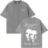 Vintage Daughters of Cain Ausgewaschenes Rundhals-T-Shirt beidseitig bedruckt