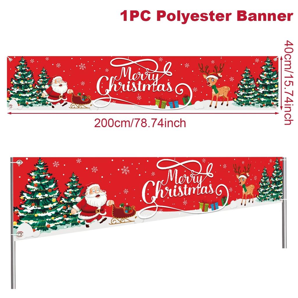 Christmas Outdoor Banner Merry Christmas Decorations For Home 2026 Navidad Kerst Xmas Decor Noel Kerst Happy New Year Gift 2026