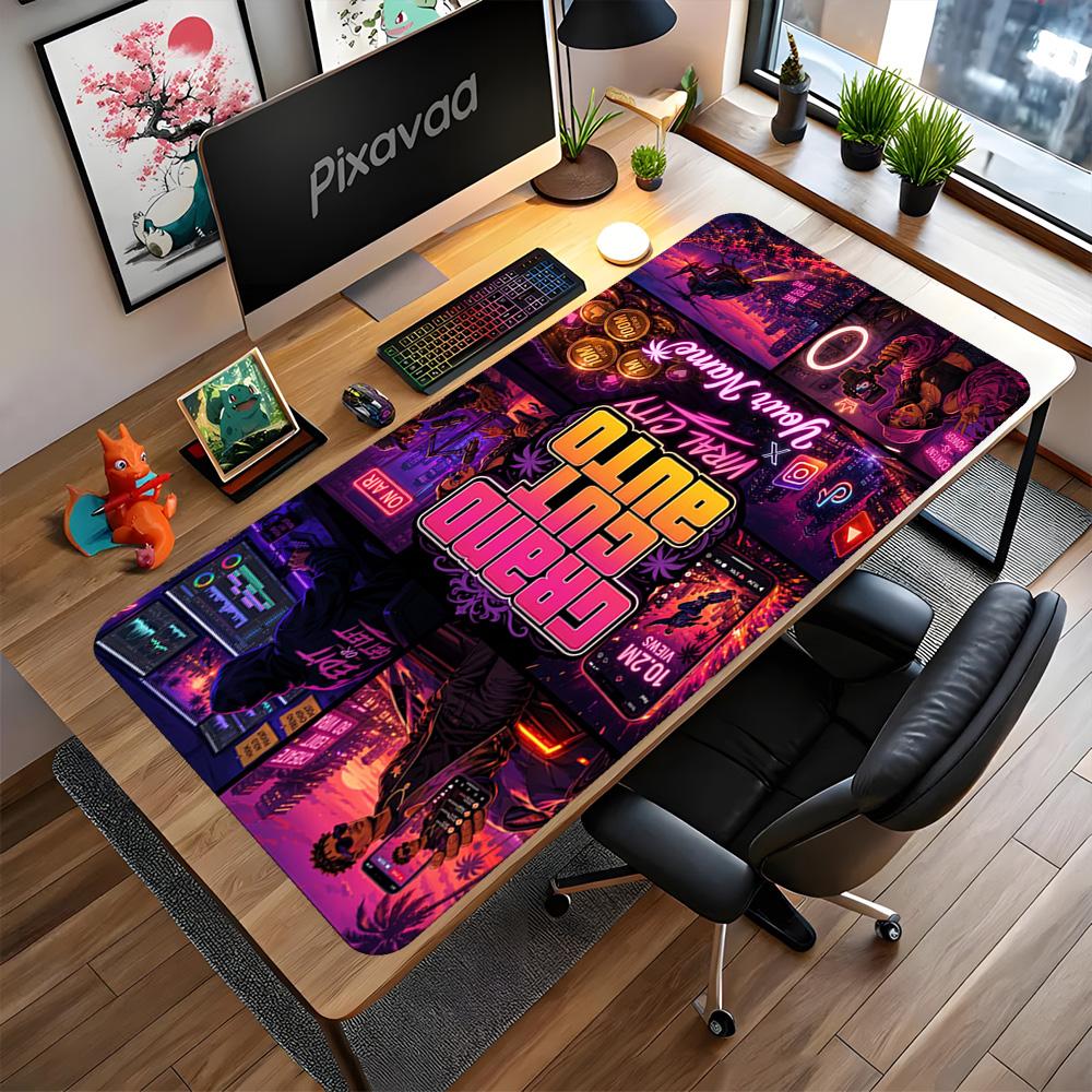 Grand Theft Auto Customize Your Name Mouse Pad Gamer Mousepad Office Mouse Mats Non-Slip Rubber Base Perfect Gift for Gamers And Professionals