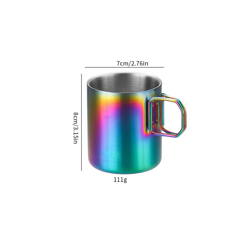 ZISIZ 304 Stainless Steel Outdoor Folding Cups (2-Pack)