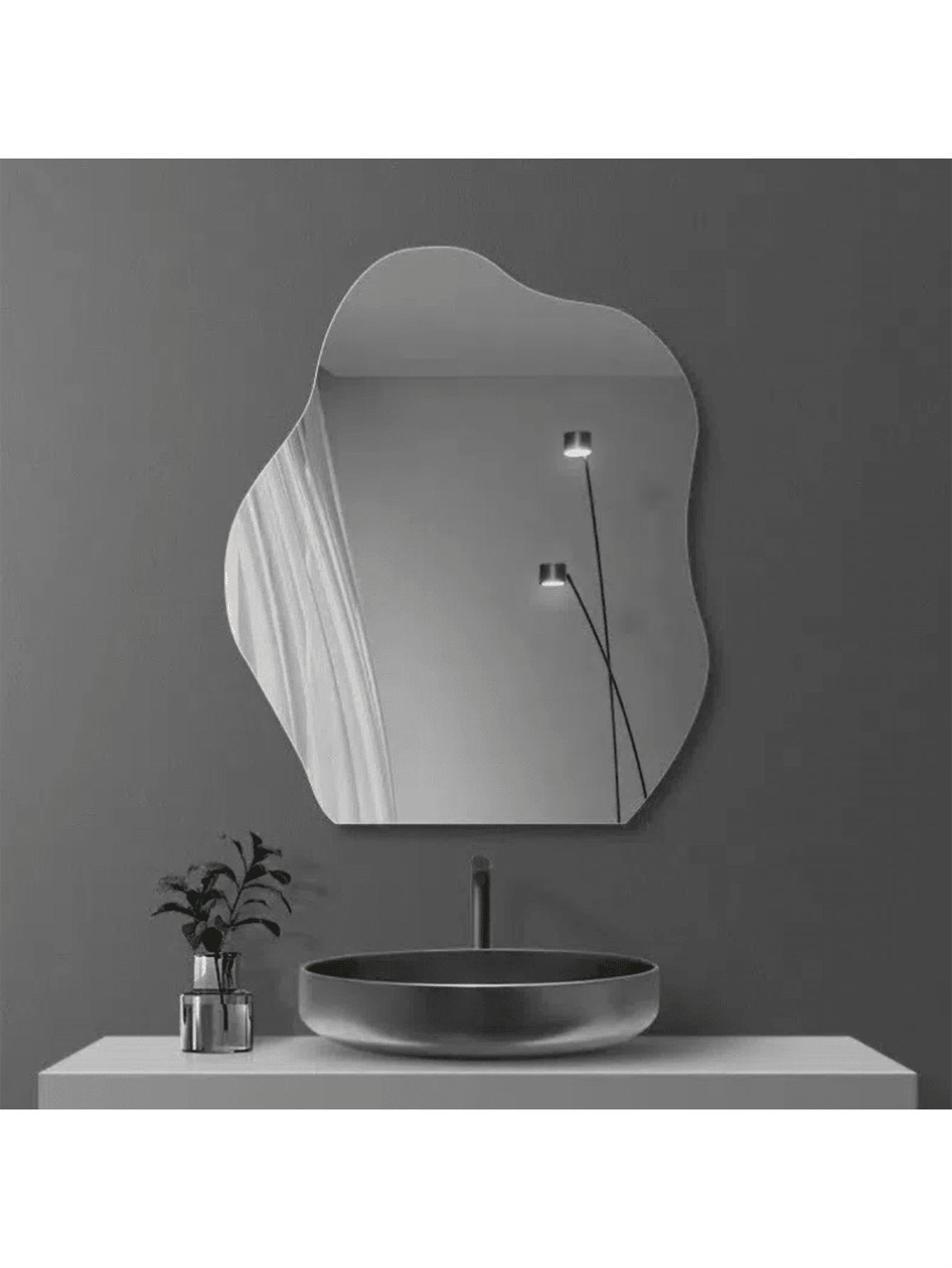 

1 шт. Акриловое зеркало в форме облака, неправильной формы, небьющееся, для ванной комнаты, настенный декор для спальни, гостиной, для макияжа чистый