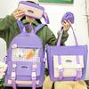 Primary School Girl Four Piece Set Junior High School High School Student Backpack College Boy Backpack