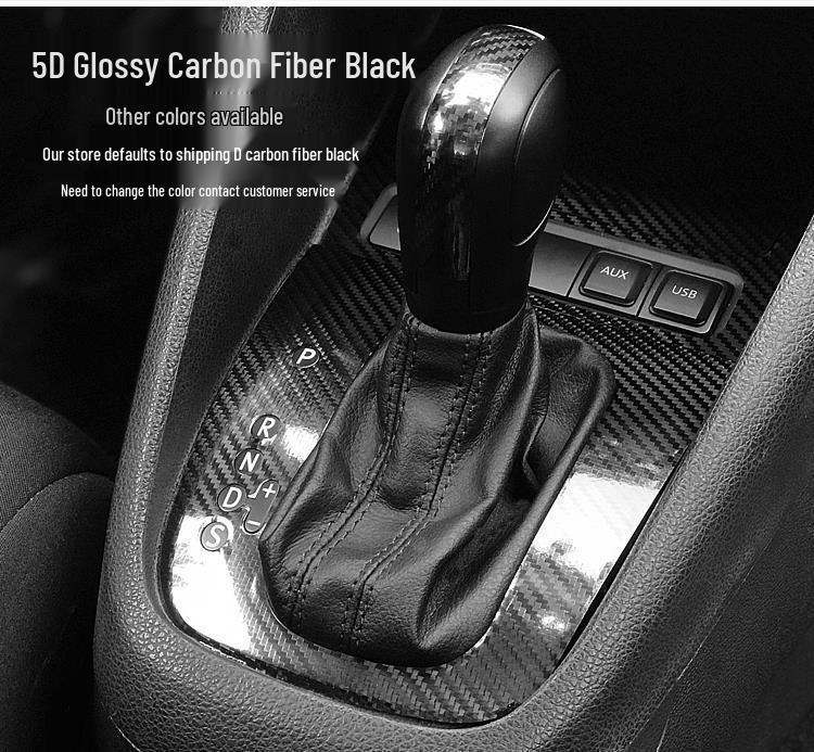Golf 6 Carbon Fiber Interior Console Decoration Stickers, Free Replacement for 10-12 Year Models.