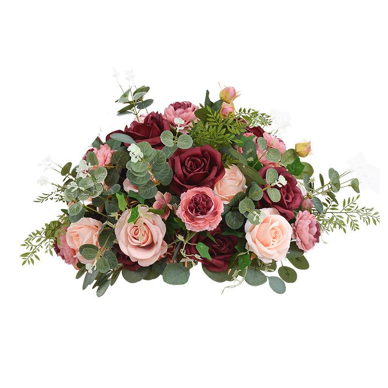 Guangqianfeng Deep Red & Pink Floral Wedding Arch Décor