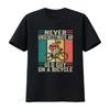 Radfahrer T-Shirt Unterschätze Niemals Einen Alten Mann Auf Einem Fahrrad s für Radfahrer Unisexs Vintage Top Für Den Alltag