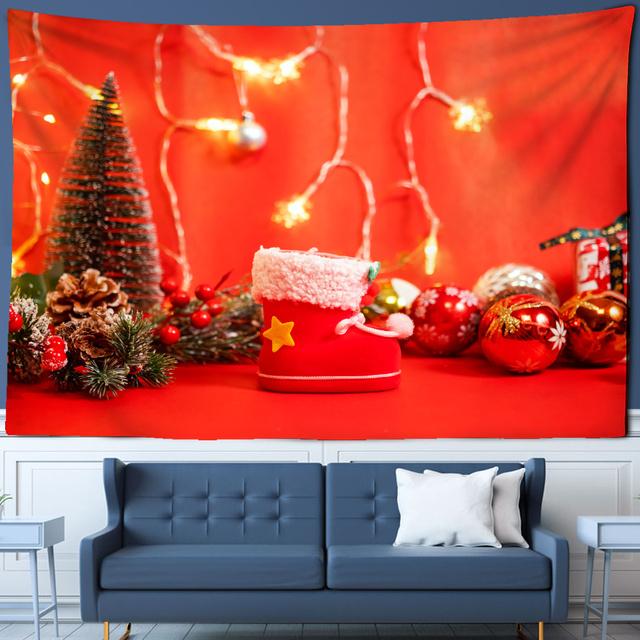 Xmas Tapestry Wall Hanging Christmas Aesthetics Room Decoration Bohemian Psychedelic Mandala Home Dormitory Wall Decoration