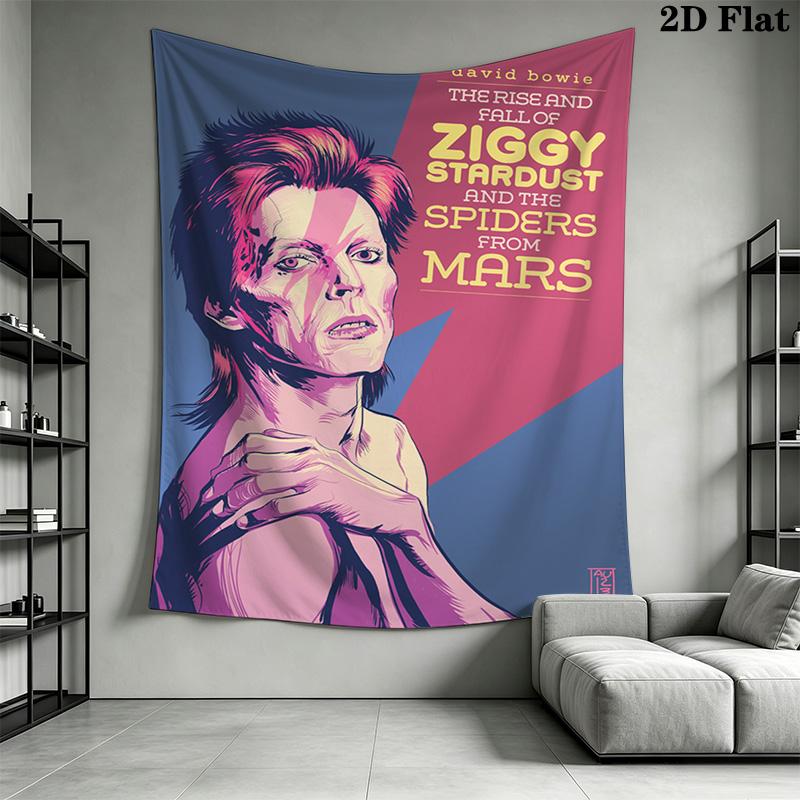 David Bowie Wall Tapestry Artistic Homage Tapestry Wallmounted Background Cloth Wall Covering Decoration Atmospheric Background Cloth Home Decor