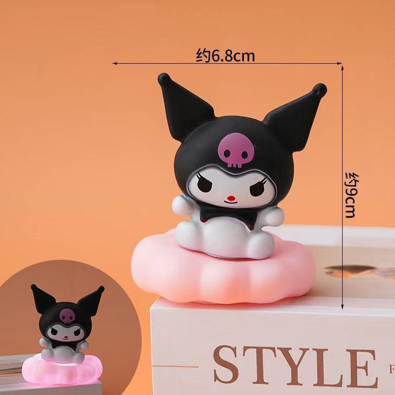 Kawaii Cloud Night Light Characters Kuromi Cinnamoroll Pochacco Eye Protection Led Lamp Bedroom Bedside Decorative Night Lamp