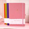 CAGIE Stylish A5 Hardcover Cute 8mm Classic Business x with Pen Pink Notebook, Ruled, Notebook, Journal, Notebook, 14.5cm 21cm, Holder,