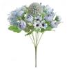 Fabric Material Artificial Flower Bouquet 12.2 X 7.5in Pink Faux Flower Decoration Mixed Floral Design Plastic Stem