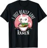 Funny Cat Ramen Anime Merch Kawaii Clothes Graphic Tees T-Shirt