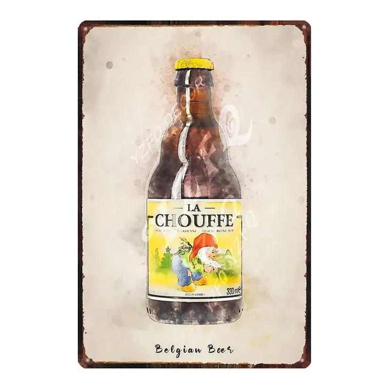 Belgian Beer Jupiler Duvel  Metal Plate Wall Pub Kitchen Restaurant Home Art Decor Vintage Iron Poster Gift 8x12inch DU-6718B