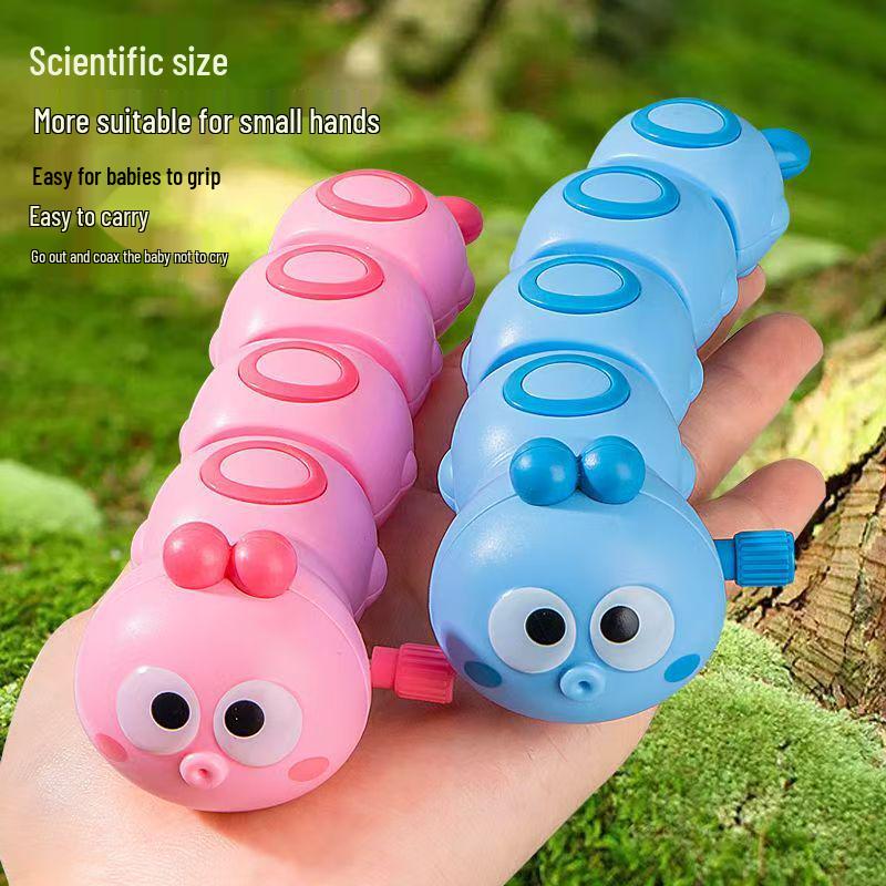 Wind-Up Fuzzy Caterpillar Crawling Baby Pacifier Toy