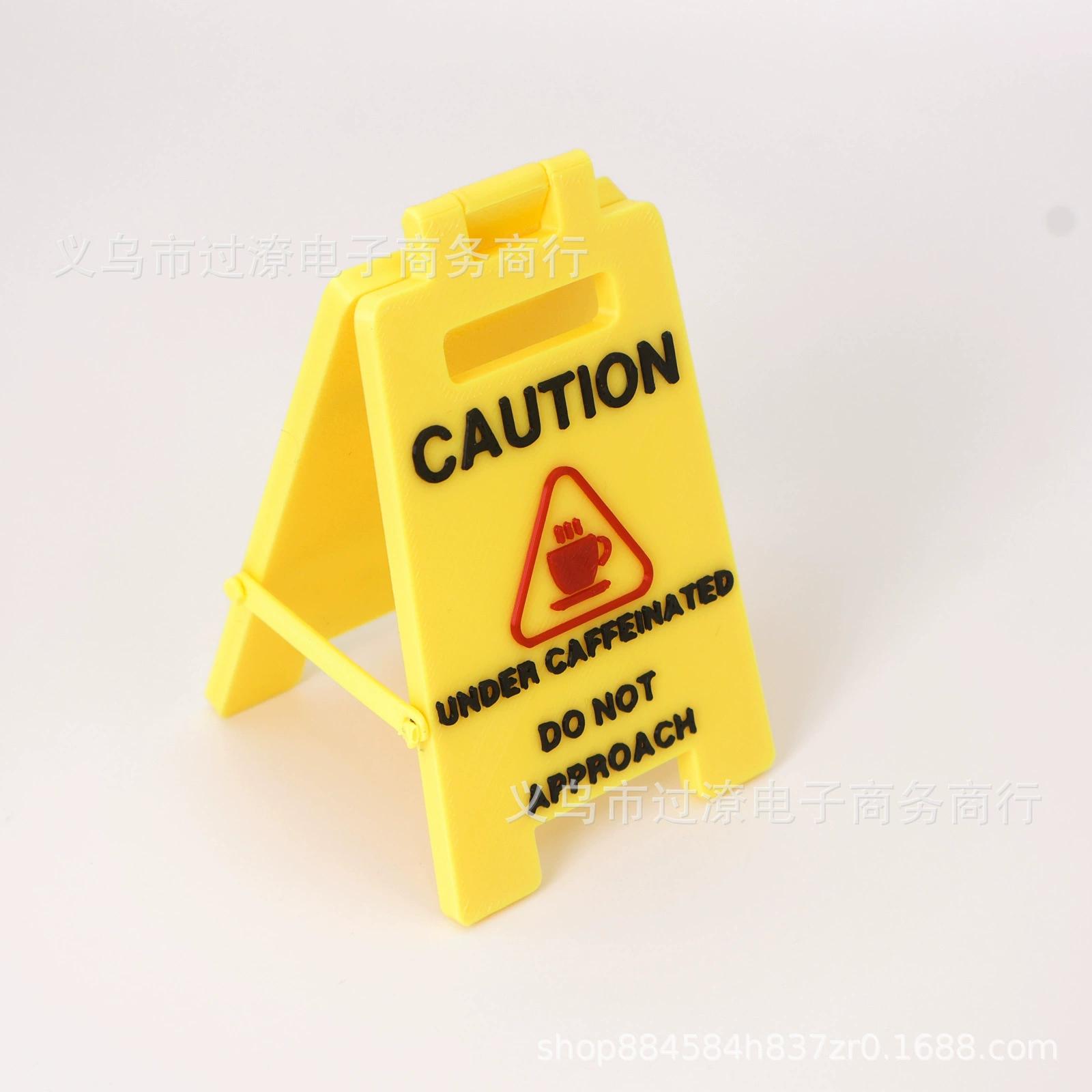 Caution Overstimulated Desk Sign Desk Caution Sign Decorative Do Not Approach Table Sign Mini Warning Caution Sign For Gag Gift