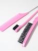 3pcs Slick Back Hair Brush Set With Edge Brush Hair Brush Rat Tail Comb Teasing Brush For Smoothing Hair & Flyaways,Hair Brush,Comb,Hair Tools,