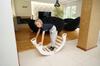 Montessori Wooden Rocker For Children White Solid Polish