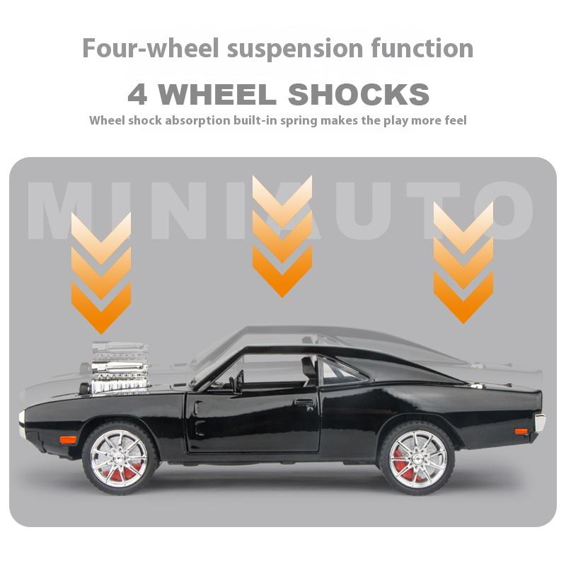 1/24 Scale Dodge War Horse Challenger 1970 Car Model Alloy Simulation Sports Car Collection Car Model Ornament Metal Boy Toy Car