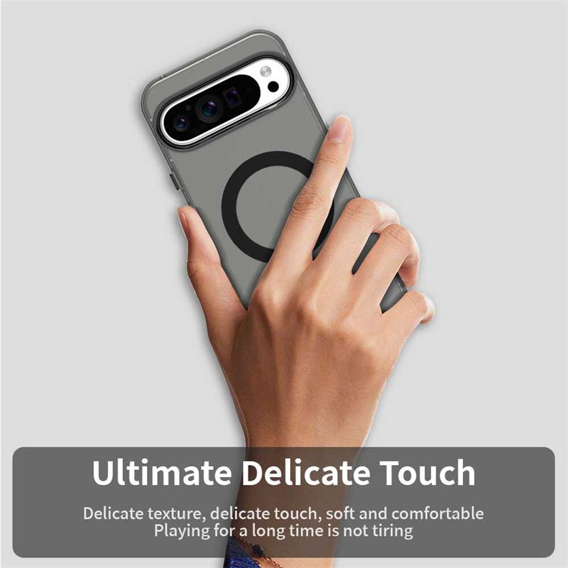 Wireless Charging Case Google Pixel 9 Pro XL Case Magnetic Luxury Frosted Silicone Pixel 9 Pro XL Protector Cover Pixel 9 Pro XL