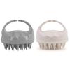 WOVTE Scalp Massage Scalp Cleansing Scalp Silicone Head Unisex Brush, Brush, Care, Massager, Wet/Dry Use, (Gray + Off-White)