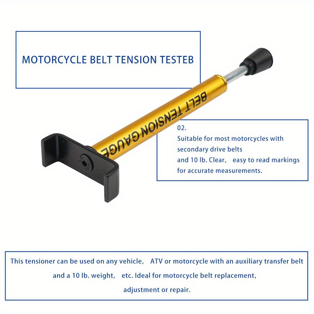 10 Lb Belt Car Belt Tension Tool Belt Gauge Tool Adjustable with L Shaped Pad, Motorcycle Belt Tension Tool Metal TL-1026-G