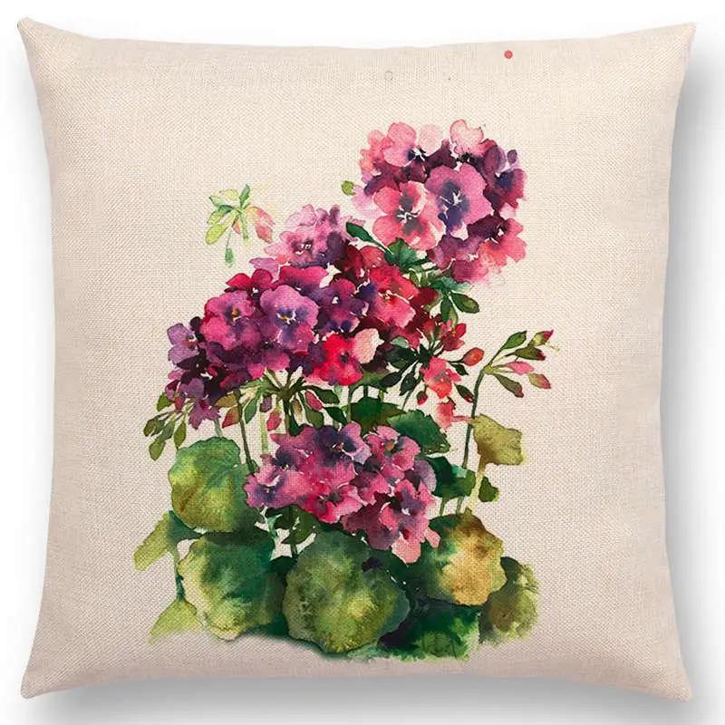 Floral Plant Patterns Throw Pillow Cover With Short Plush Print For Living Room Sofa Decoration Cushion Cover Pillow Covers