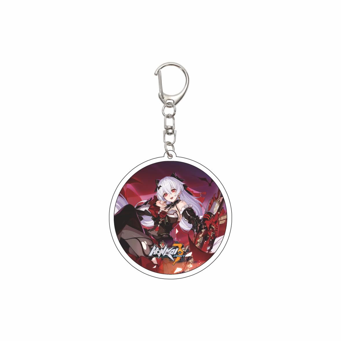 

55MM Anime Honkai Impact 3 Keychain Otto Apocalypse/Aponia/Kalpas/Kallen Kaslana Key Chain Acrylic Model Plate Christmas Gifts 55mm