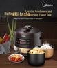 Midea Intelligent Electric Pressure Cooker - Large Capacity Dual Pots Rice Cooker (Model: MY-YL60Easy203)