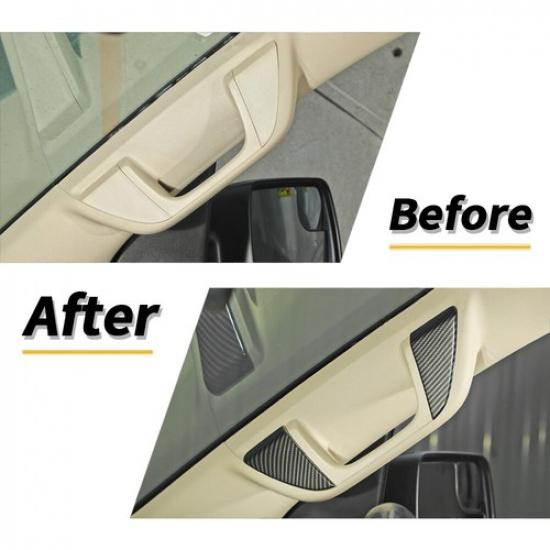 Carbon Fiber A-pillar Grab Handle Cover Trim Sticker For Dodge RAM 1500 2018+