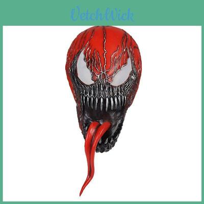 All Red Venom Spider-man Cosplay Mask For Adults Comfortable Latex Headgear