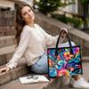 Colorful Floral Print Tote Bag for Daily Use