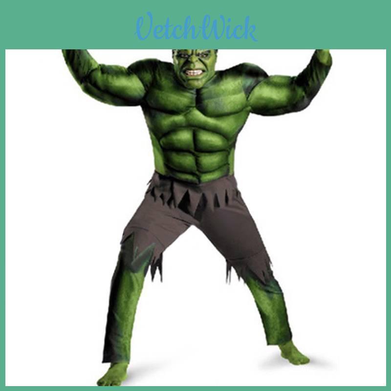 Avengers Hulk The Muscle Mask Costume Boys Cosplay Kids Carnival Clothes Fantasy