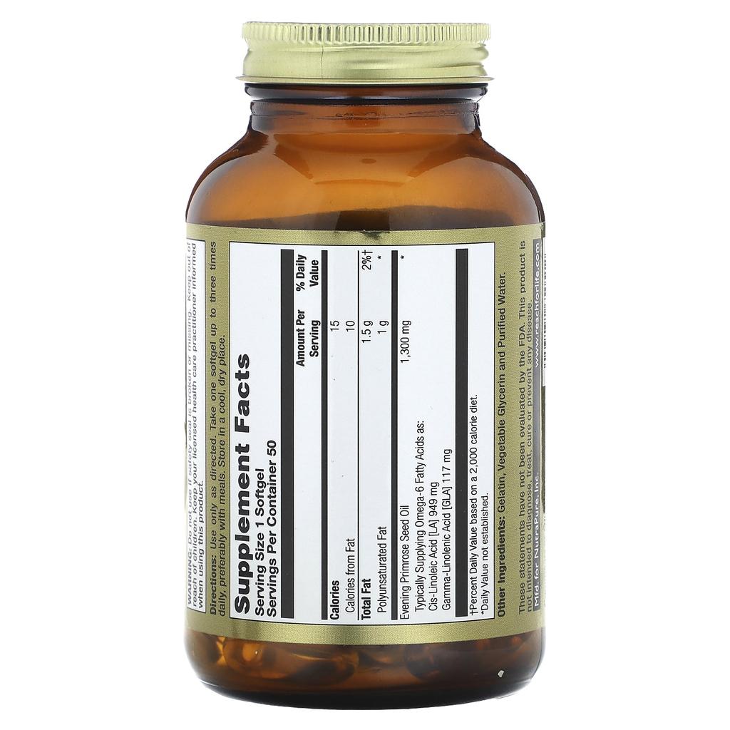 Evening Primrose Oil, 1,300Mg, 50 Softgels