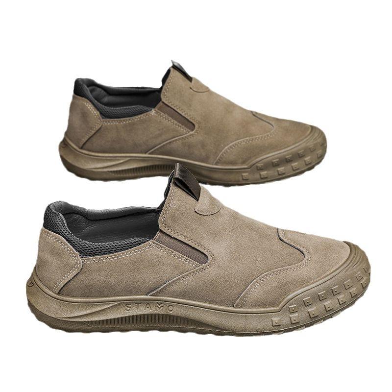 One-pedal men's shoes autumn breathable deodorant construction site work labor insurance shoes work shoes men's sports dad shoes men's
