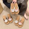 Sandalen Sommer neue Schlafsaal weiche Sohle Strand flache Sohle lässig Katze süß Flip-Flops Outdoor Hausschuhe