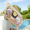Peach and Goma Anime Beach Swimming Towel Soft Absorbent Washcloth Children's Gifts for Kids Travel Camping Gym