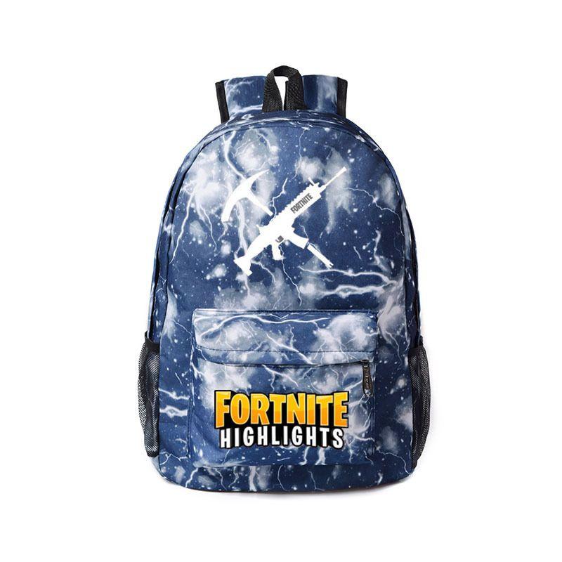 Fortnite High Capacity Backpack Canvas School Bag With Breathable Material