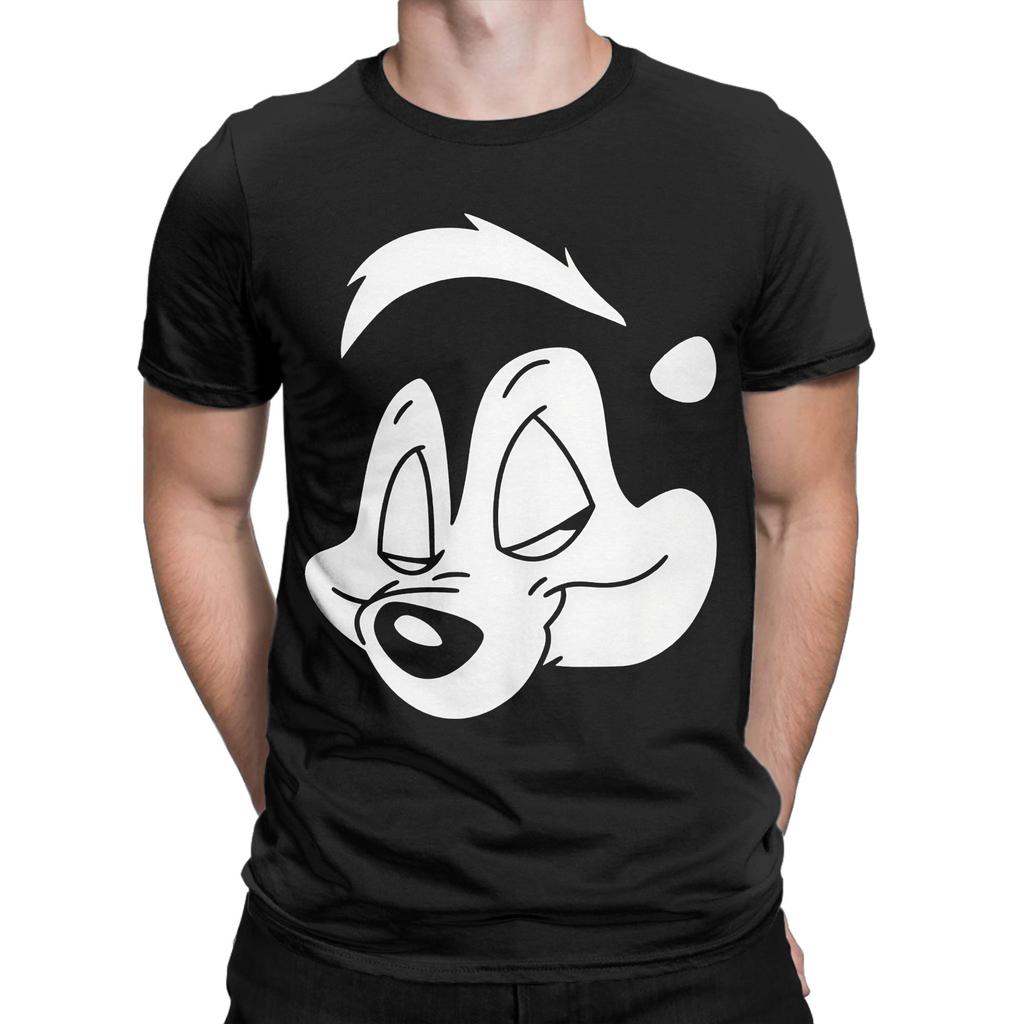 Cartoon Skunk Face Unisexs T Shirts Creative Tees Short Sleeve Round Collar Tshirt 100 Cotton Summer Tops