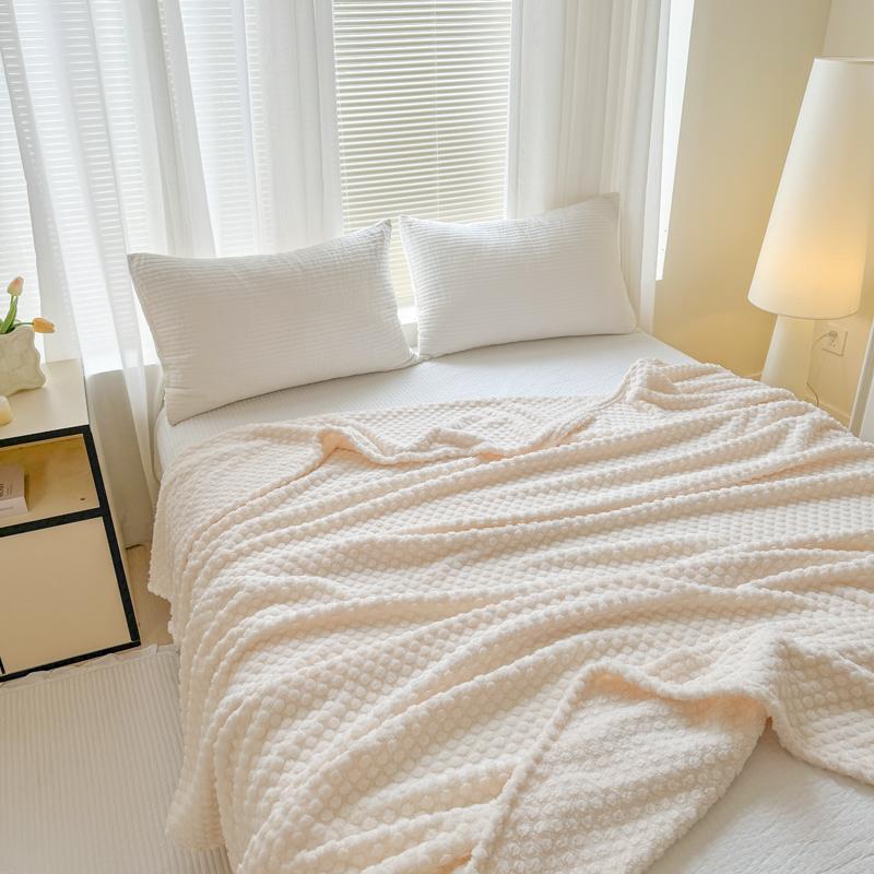 Solid Color Throw Blanket, Modern Simple Style White Blanket, Multifunctional Blankets Suitable for Sofa Travel Hotel Multi-size