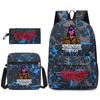 Stranger Things Schülerrucksack+Brotdose+Federmäppchen Dreiteiliges Set KTB