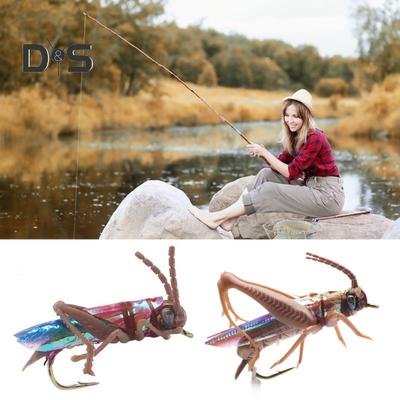 Grasshopper Angelköder Haken Realistische Fliegenfischen Künstliche Köder Angelhaken Bionic Locust Lure Jig Haken Süßwasser Salzwasser Angelzubehör