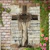 Metall Wandkunst Religiöses Kreuz Dekor für Wohnzimmer Bauernhaus