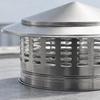 Stainless Steel Ventilation Cap with Conical Rain Hood Brushed Finish Parasol