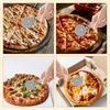 Liroyal Pizza Edelstahl Pizza Pizza Schneider mit Griff und Finger für Gewerbliche und Heimische Einfach zu Bedienen Küchen Pizza Werkzeug Schneider, Messer, Rutschfest