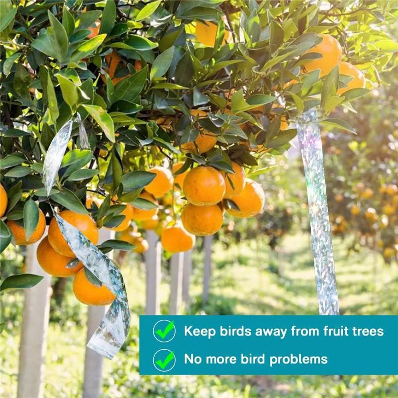 2x 80M Bird Deterrent Tape Flashing Reflective Lawn Pigeon Scare Repeller Ribbon