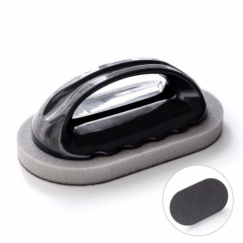 Magic Eraser Cleaning Scrub Sponge with Handle Strong Decontamination Brush Magic Kitchen Clean Emery Sponge