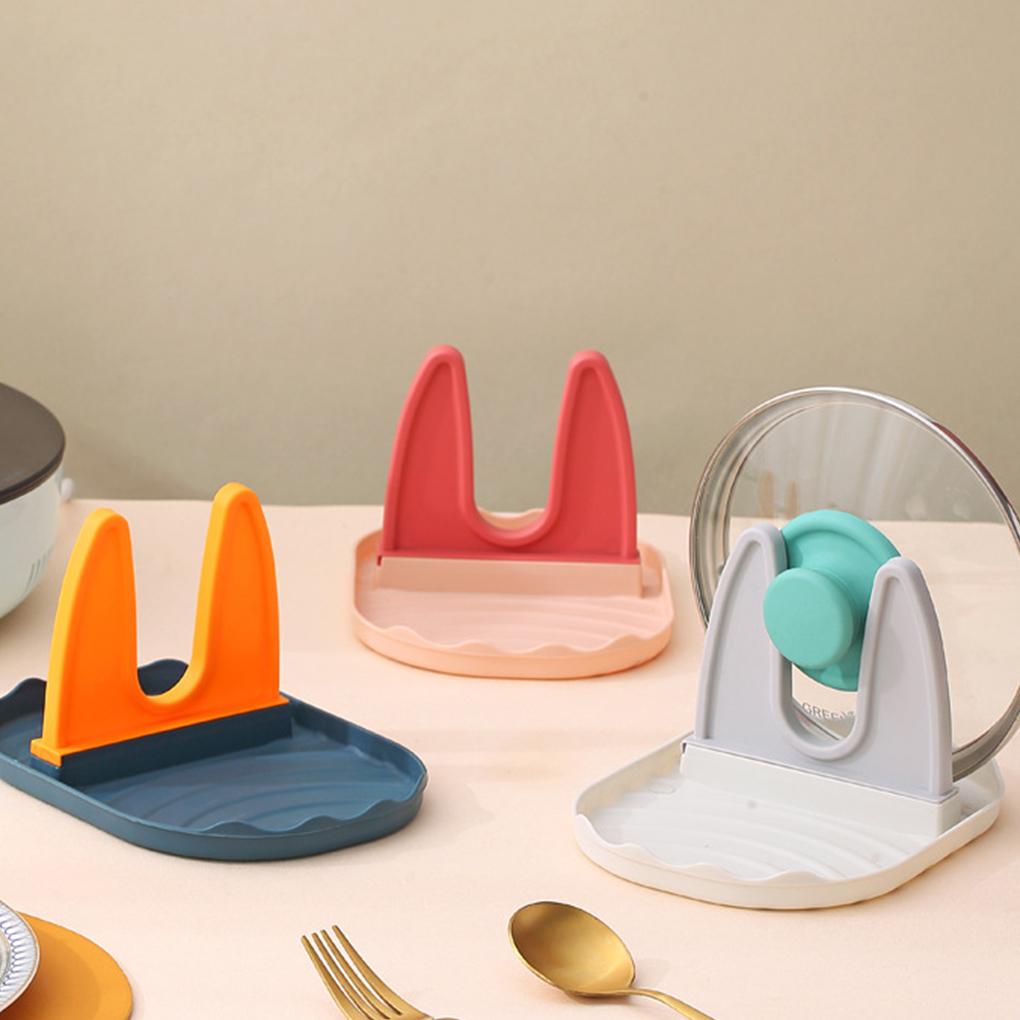 Pot Lid Holder Reusable Countertop Organization Spatula Rack Shelf Washable Storage Kitchenware Counter Rest Organizer