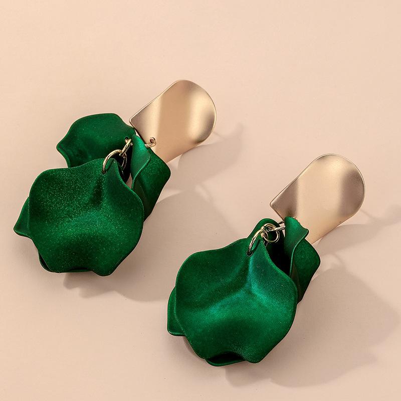 Rose Flower Steel Needle Earrings Simple Ins Earrings