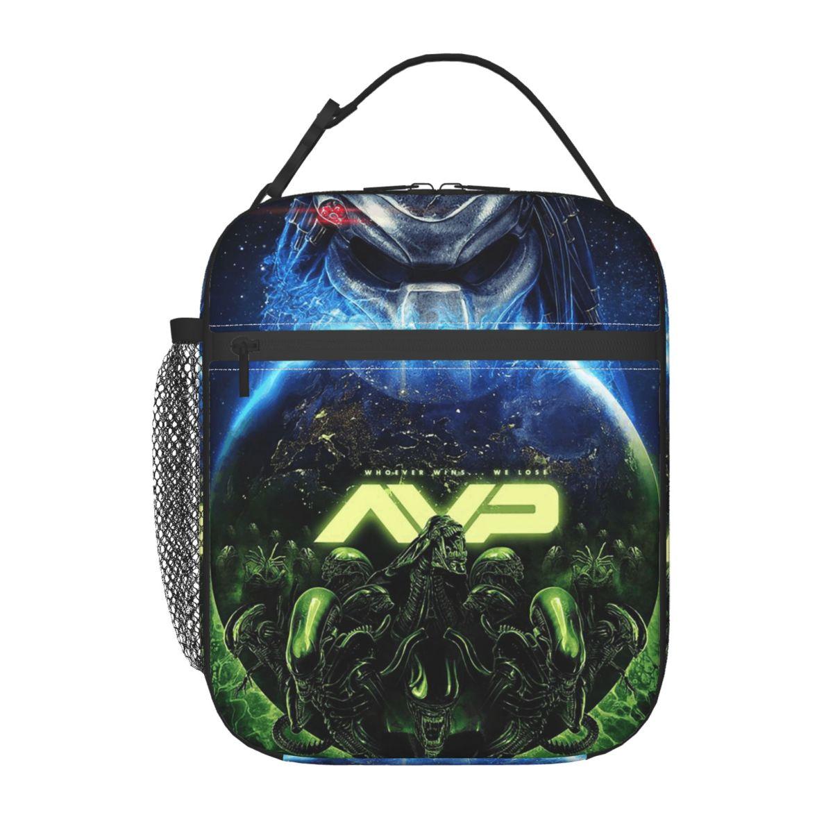 Alien Vs Predator Horror Science Fiction Comics Insulated Lunch Bag for Women Children Food Boxes Thermal Lunch Box Tote One Size