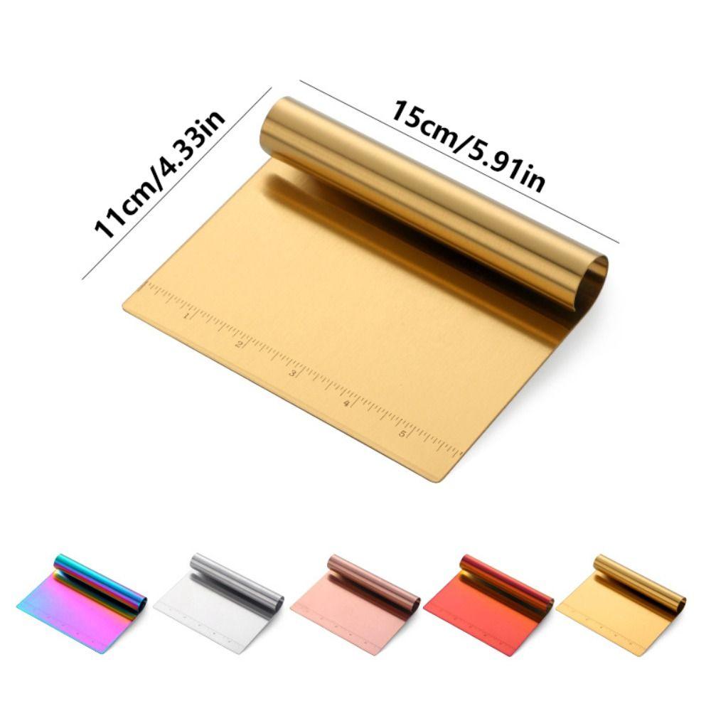 Stainless Steel Pastry Dough Cutter Manual Operation Ergonomic Handle Pizza Scraper Comfortable Grip Multi-Purpose Pizza Slicer